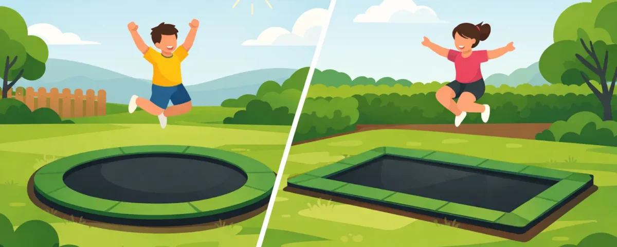 Round vs Rectangular In-Ground Trampolines